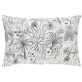 Habitat jungle cotton pillowcase pair white black (British brand)