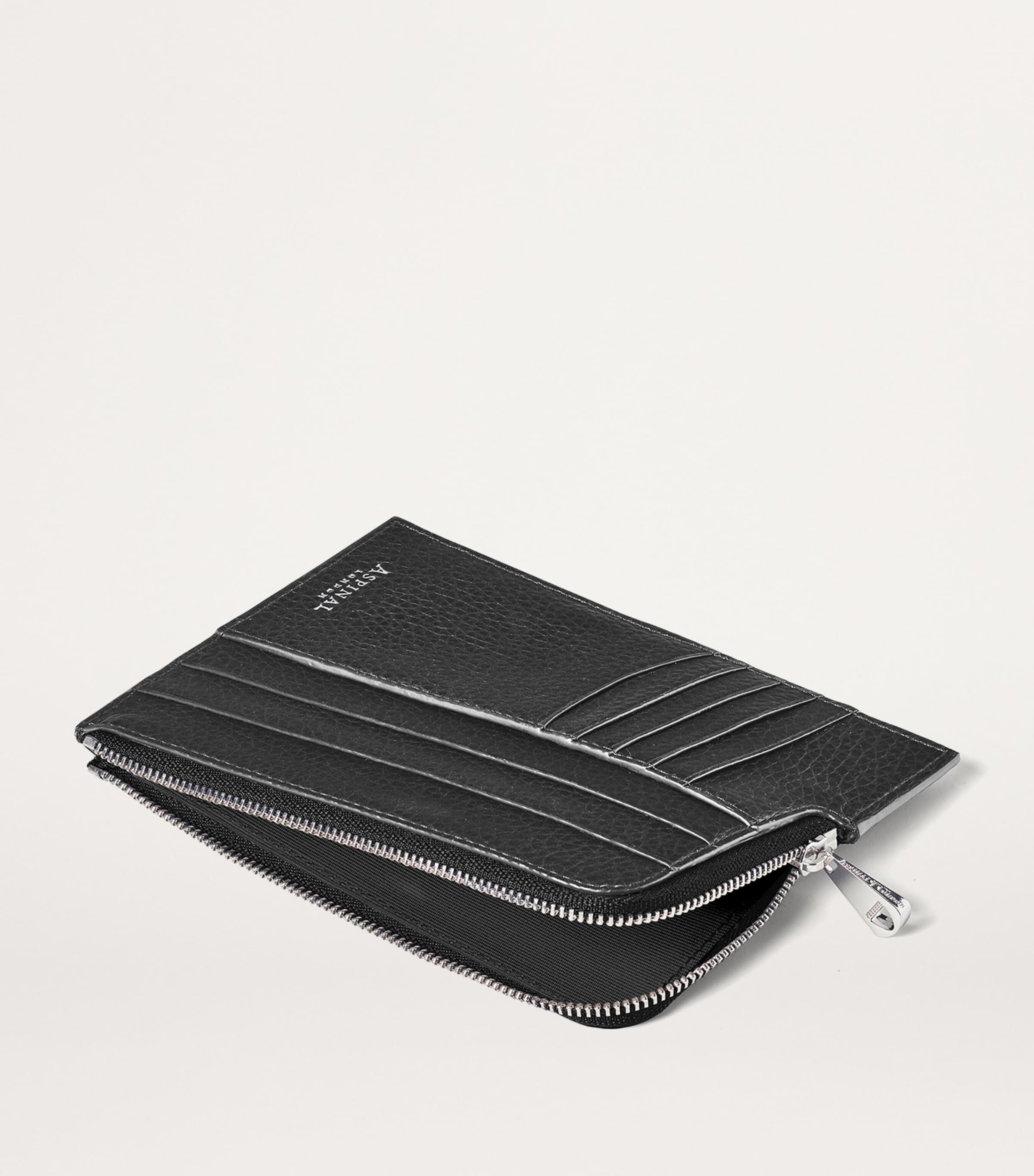 Aspinal of London leather zipped travel wallet - British product