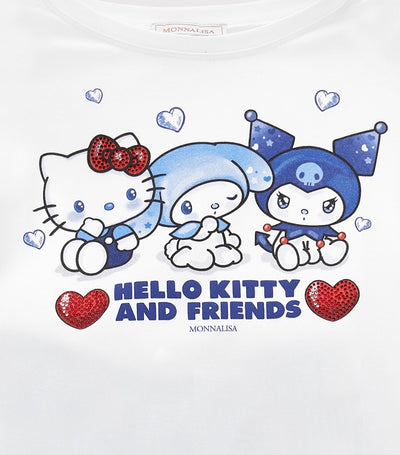 Hello Kitty Print Stretch-Baumwolle Oberteil und Leggings Set für Alter 2-12 Jahre