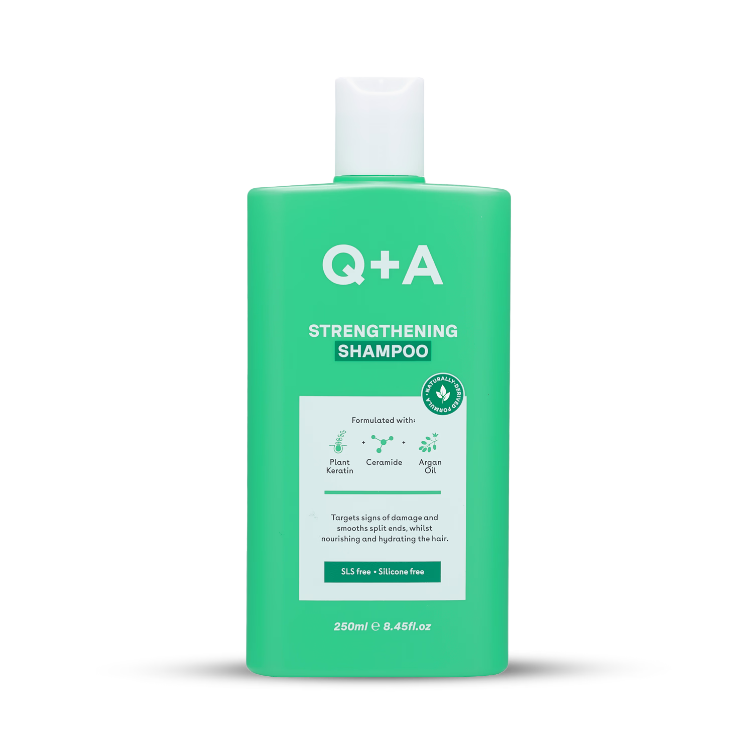 Q+A Strengthening Shampoo 250ml, imported from the UK