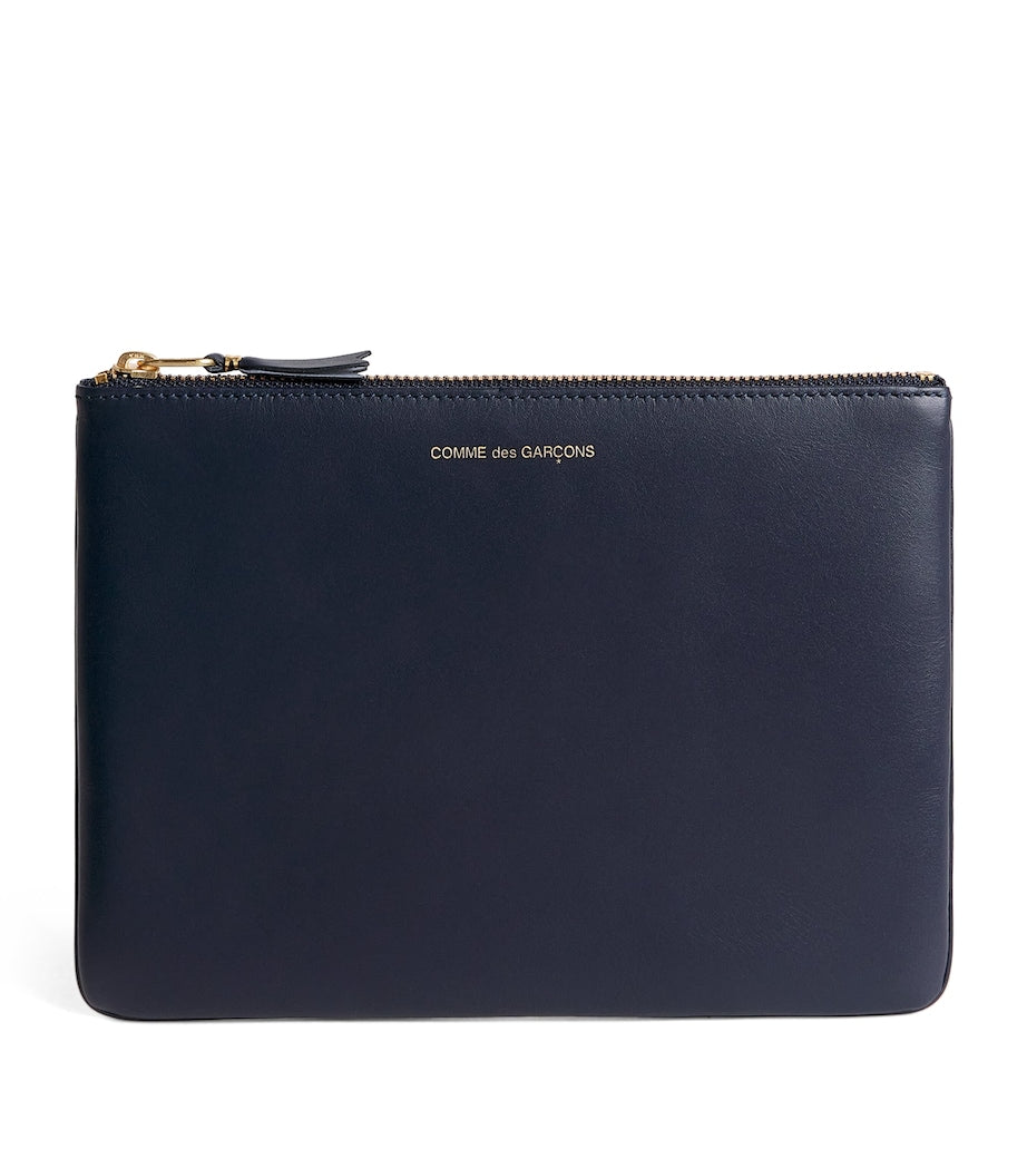 Comme Des Garçons zipped leather pouch - British product