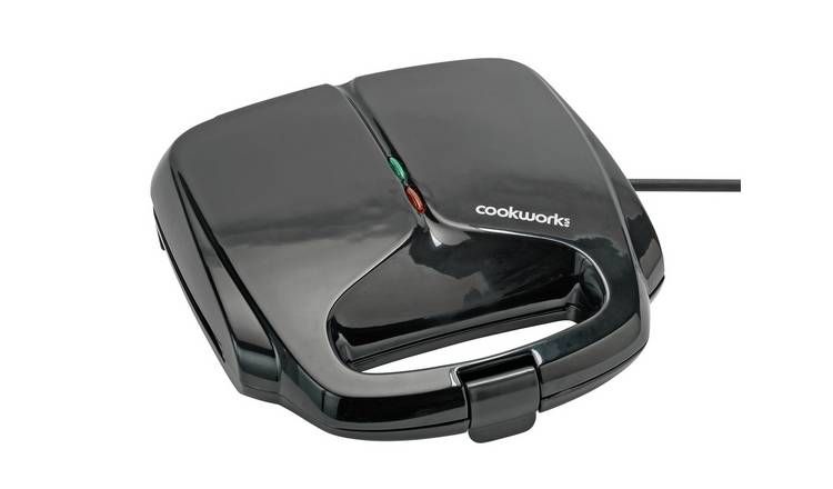 Cookworks 2 Portion Sandwich Toaster - Black GOODS Argos