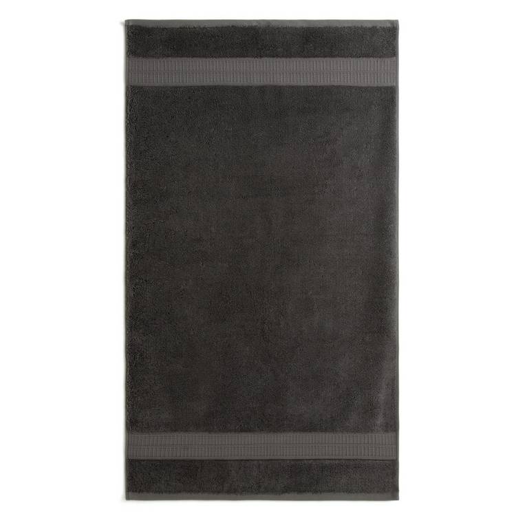 Habitat Lyocell hand towels charcoal 50x90cm, imported from the UK