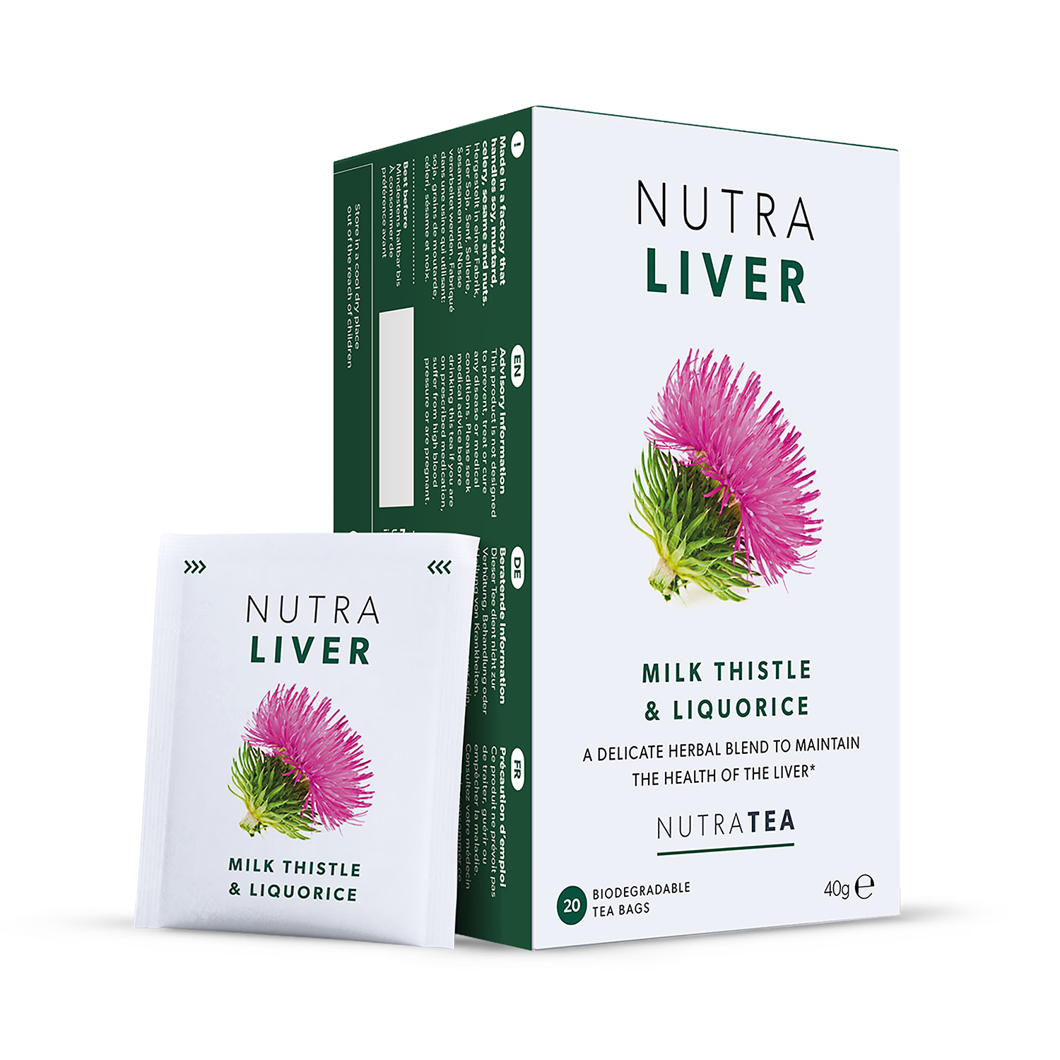 NutraLiver herbal tea 20 tea bags - British product