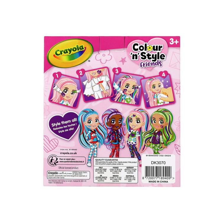 Crayola Colour 'n' Style Friends doll, UK version