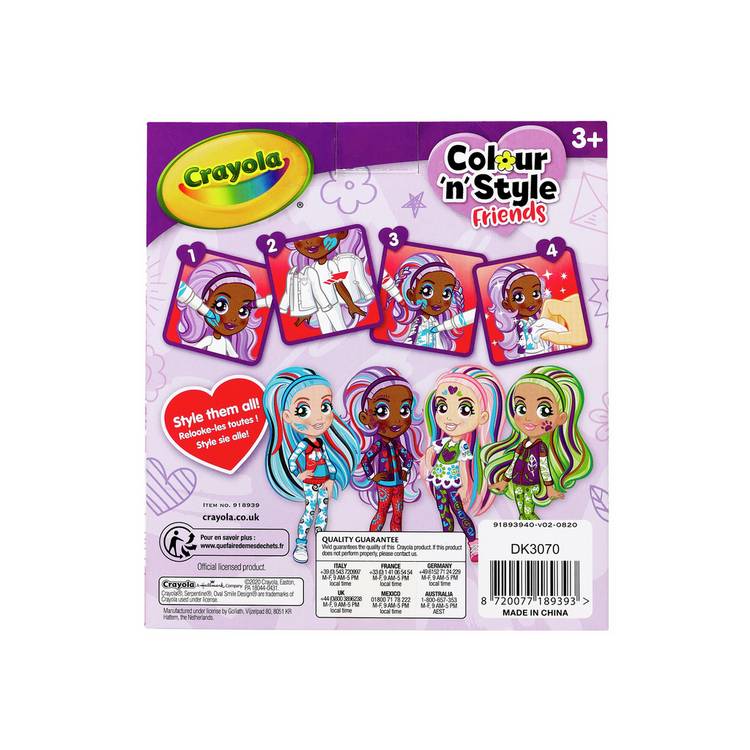 Crayola Colour 'n' Style Friends doll, UK version