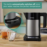 Bosch variable temperature kettle black 1.7 litre, UK version