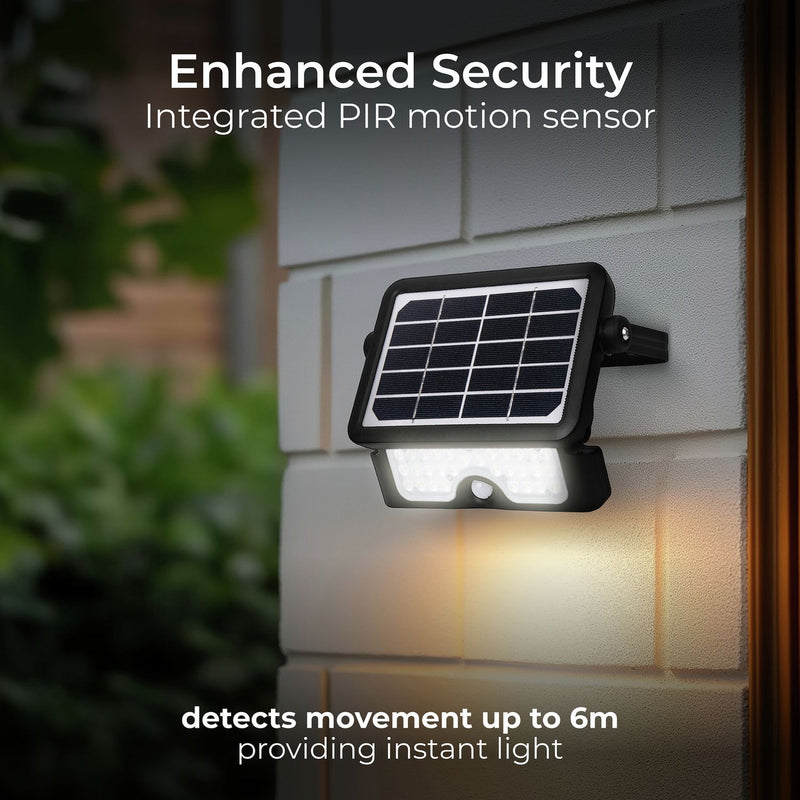 Luceco solar PIR outdoor floodlight 5W - British product