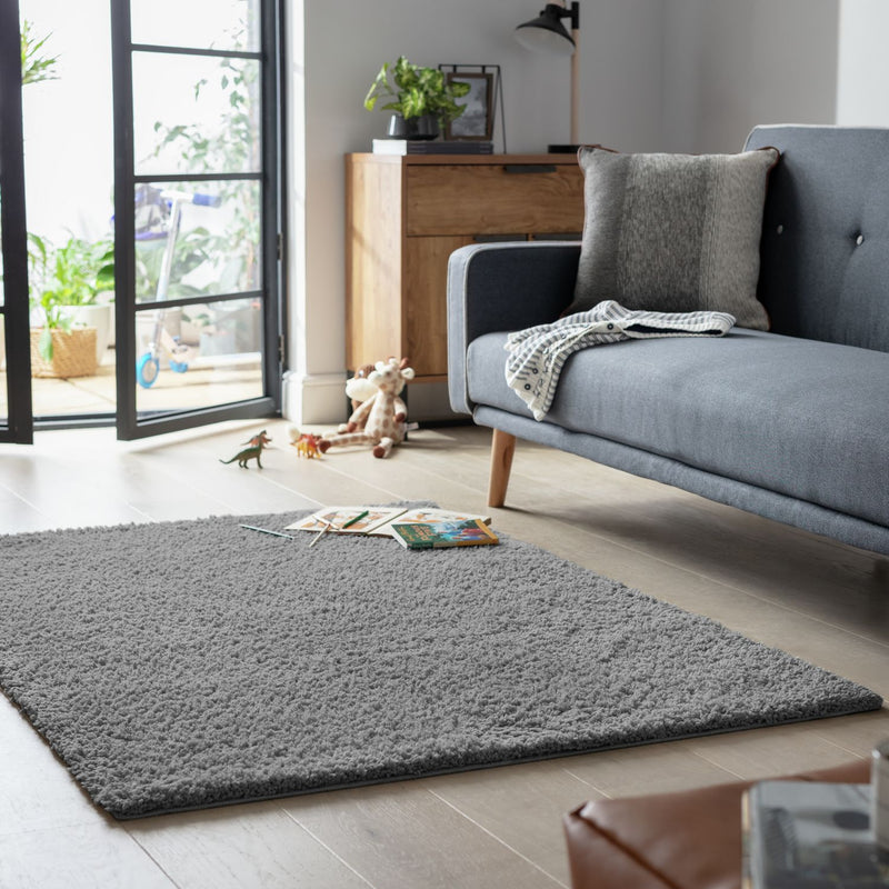 Habitat Cosy Dove Grey  Rug - 80x150cm