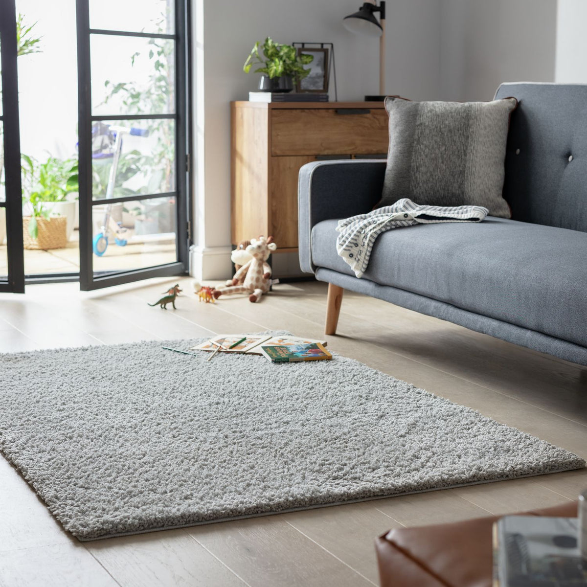 Habitat Cosy Dove Grey  Rug - 120x170cm