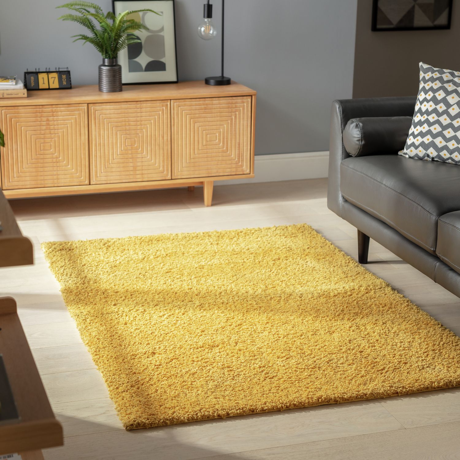 Habitat Cosy Mustard  Rug - 120x170cm