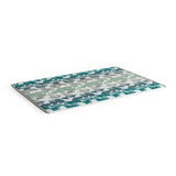 Habitat geometric bath mat blue and green 80x50cm, UK version