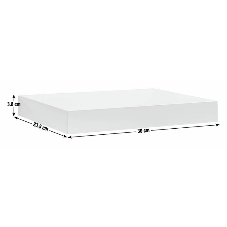Argos Home Jak floating shelf grey gloss 30cm, UK version
