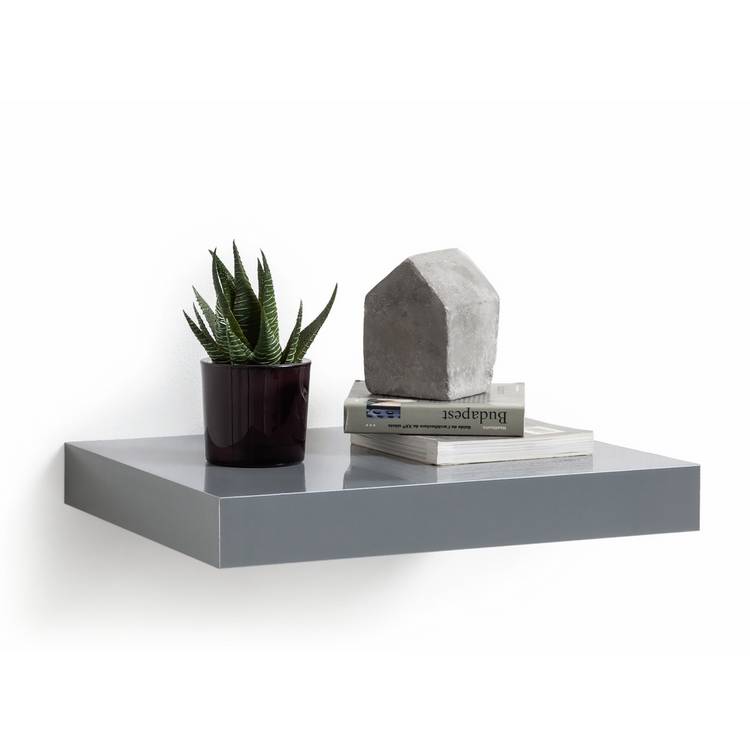 Argos Home Jak floating shelf grey gloss 30cm, UK version