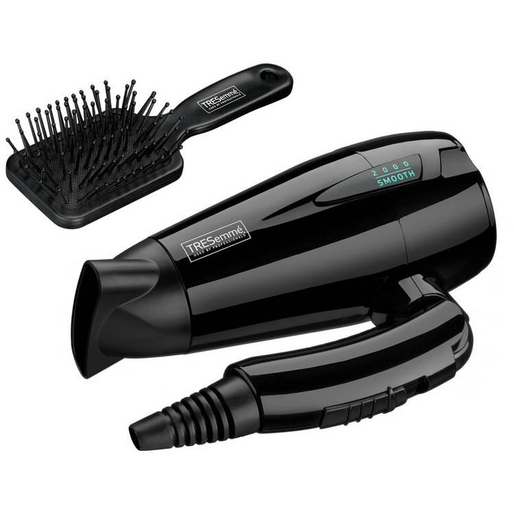 TRESemme folding travel hair dryer (British brand)