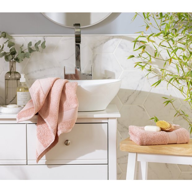 Habitat antimicrobial hand towels blush 2 pack (British brand)