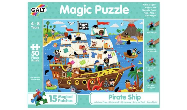 Galt Toys Pirate Ship 50 Piece Magic Puzzle