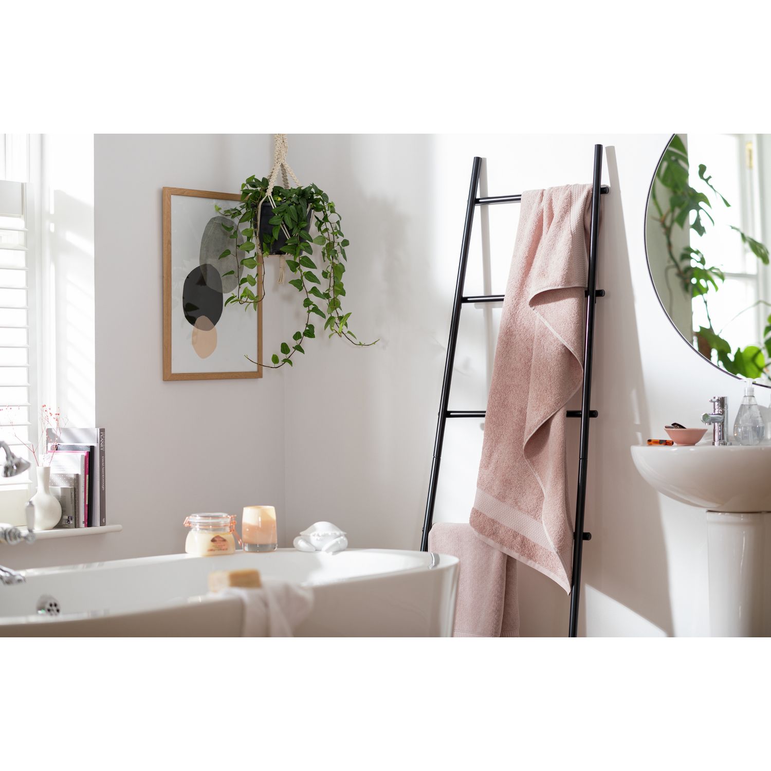 Habitat Hygro Anti Microbial Bath Sheet - Blush