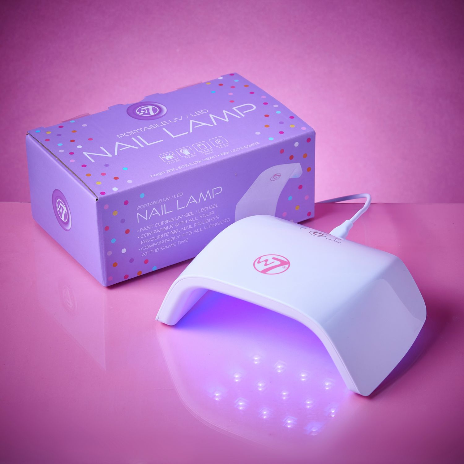 W7 portable UV LED gel nail lamp, imported from the UK