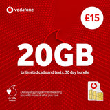 Vodafone Pay As You Go SIM card 20GB - British product