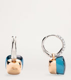 Pomellato Nudo drop earrings London blue topaz turquoise diamond, imported from the UK
