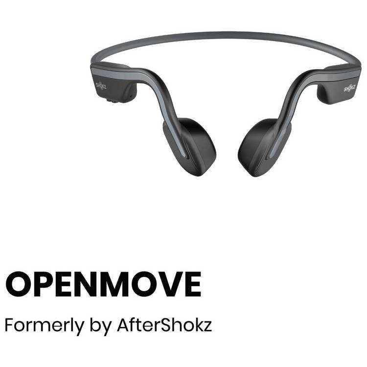 Shokz OpenMove bone conduction headphones grey, UK version