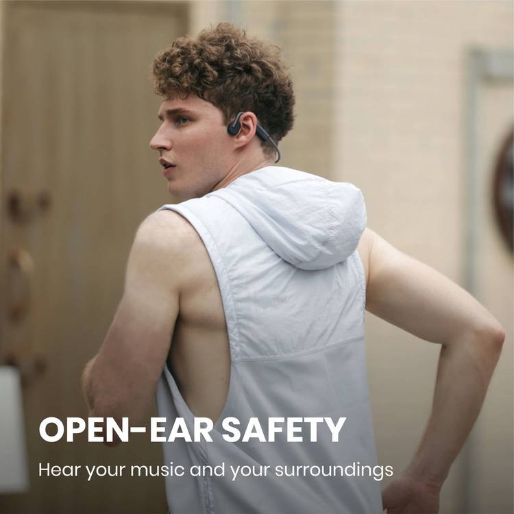 Shokz OpenMove bone conduction headphones grey, UK version