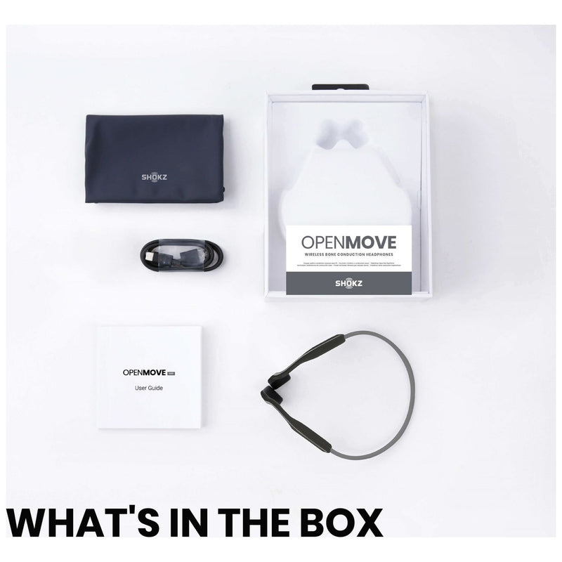 Shokz OpenMove bone conduction headphones grey, UK version