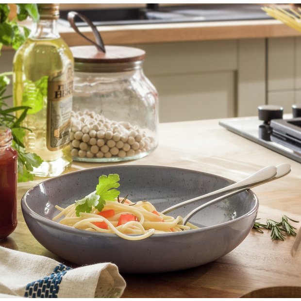 Habitat Evora blue stoneware pasta bowls set of 4, imported from the UK