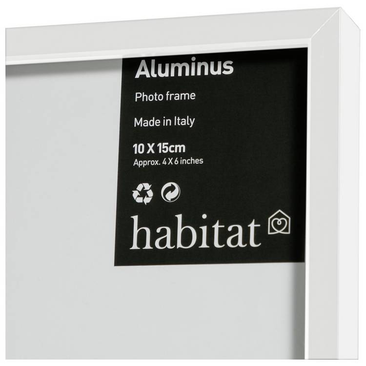 Habitat Aluminus white metal picture frames 2 pack 10x15cm, UK version