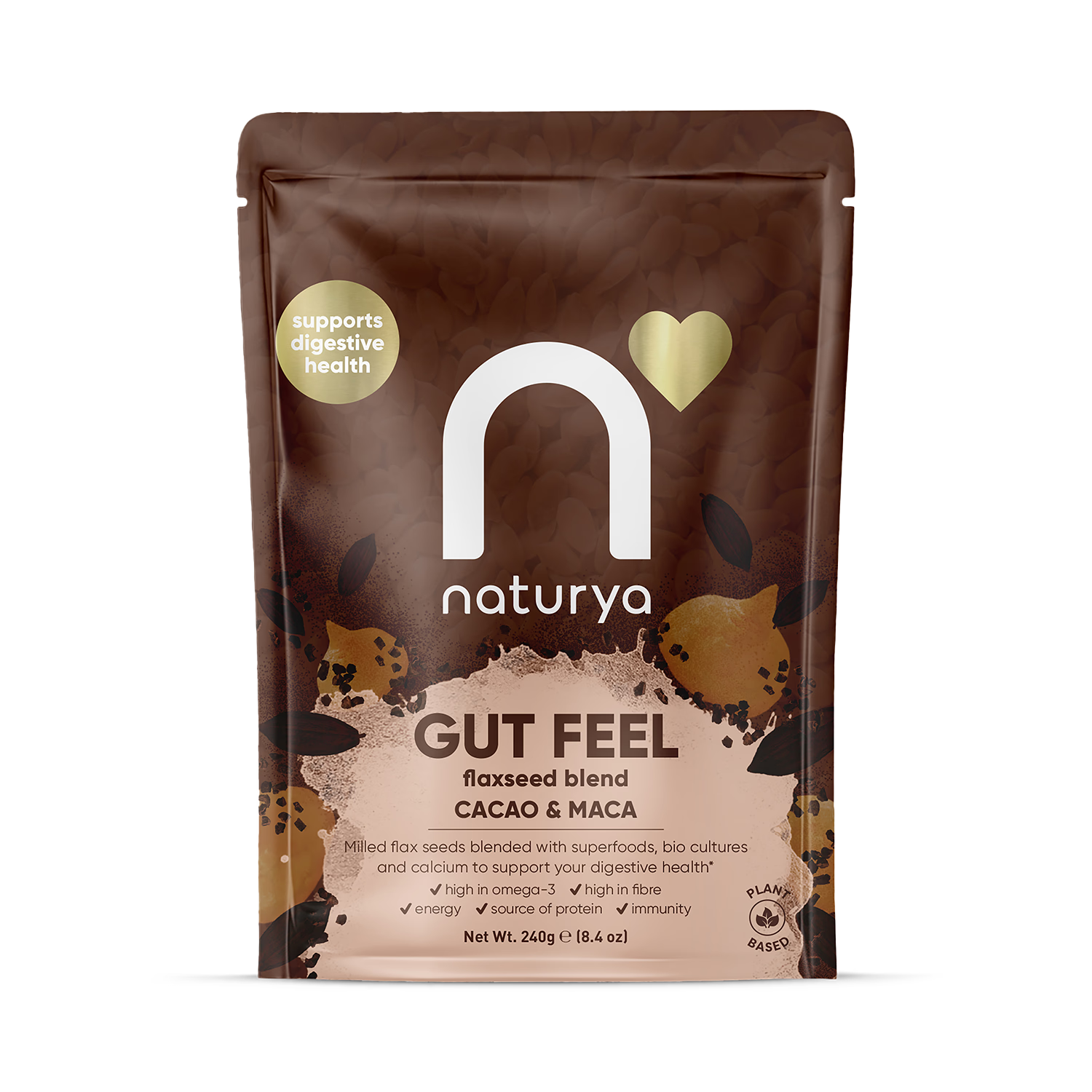 Naturya Gut Feel Flaxseed Blend Cacao & Maca 240g - British product