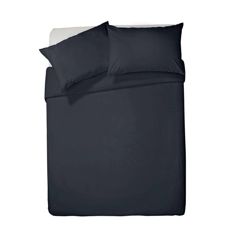 Habitat pure cotton 200TC navy bedding set double, imported from the UK