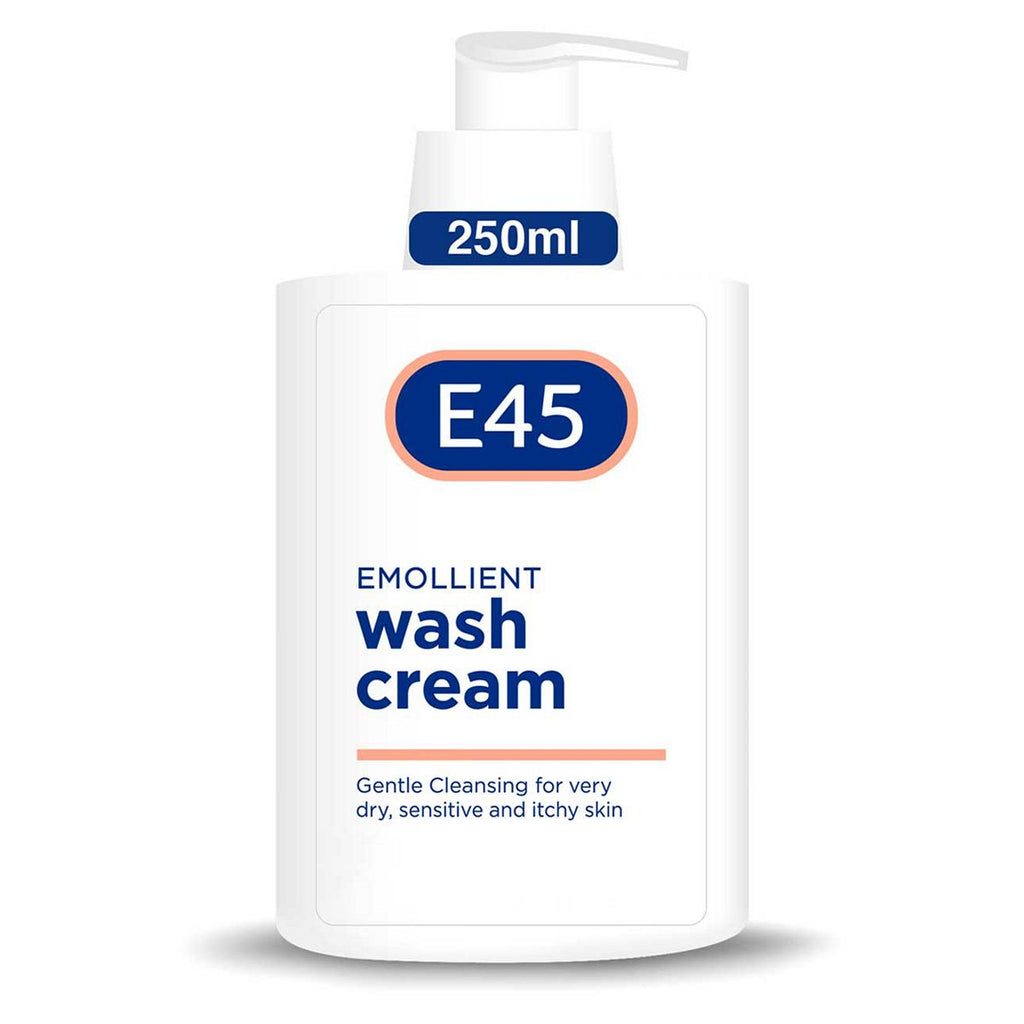 E45 Dermatological Emollient Wash Cream to Cleanse and Relieve Dry, Itchy Skin-  250ml