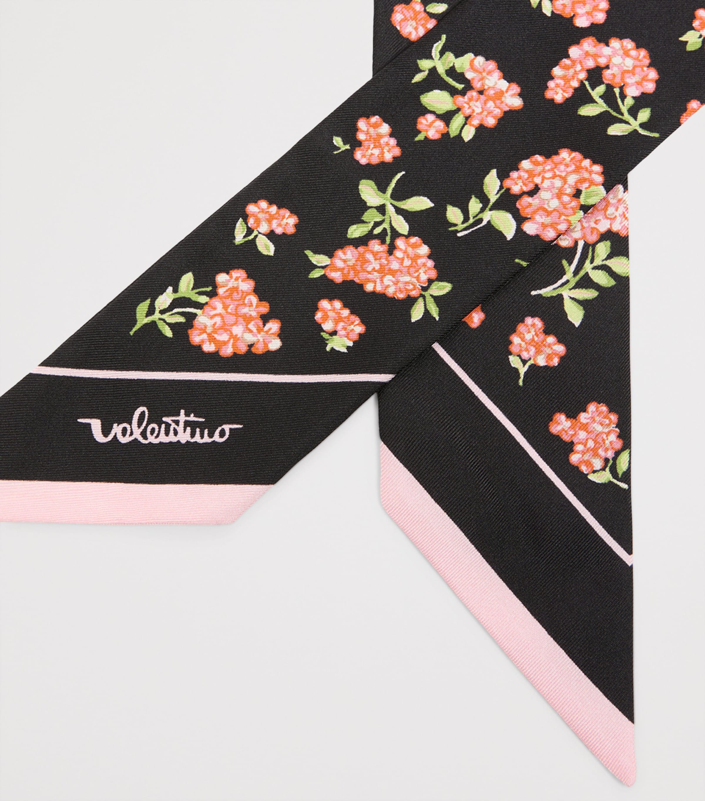 Valentino Garavani silk floral skinny scarf - British product