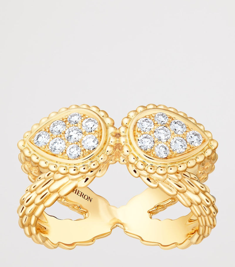 Boucheron Serpent Bohème Gelbgold Diamant Ring - Britisches Produkt