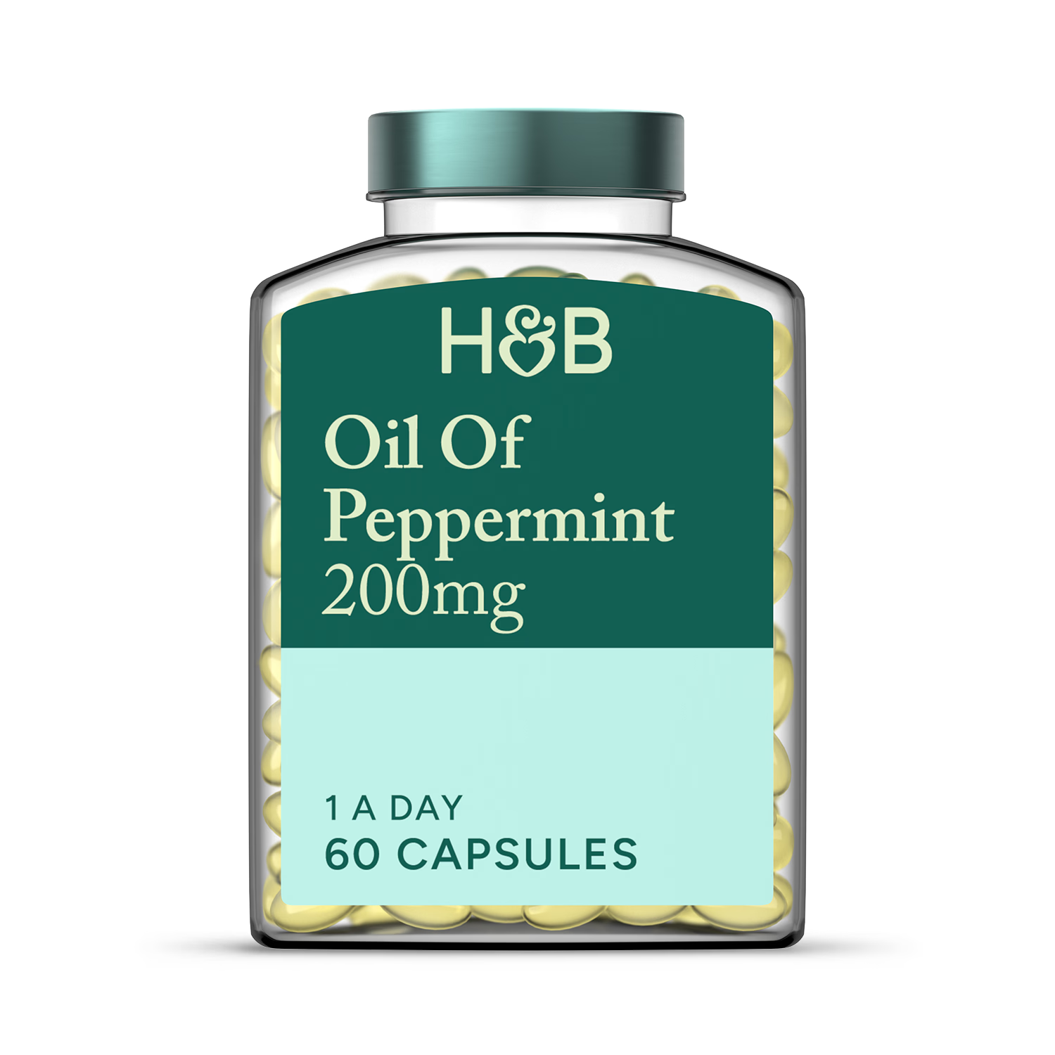 Holland & Barrett peppermint oil capsules 200mg 60 pack, UK version
