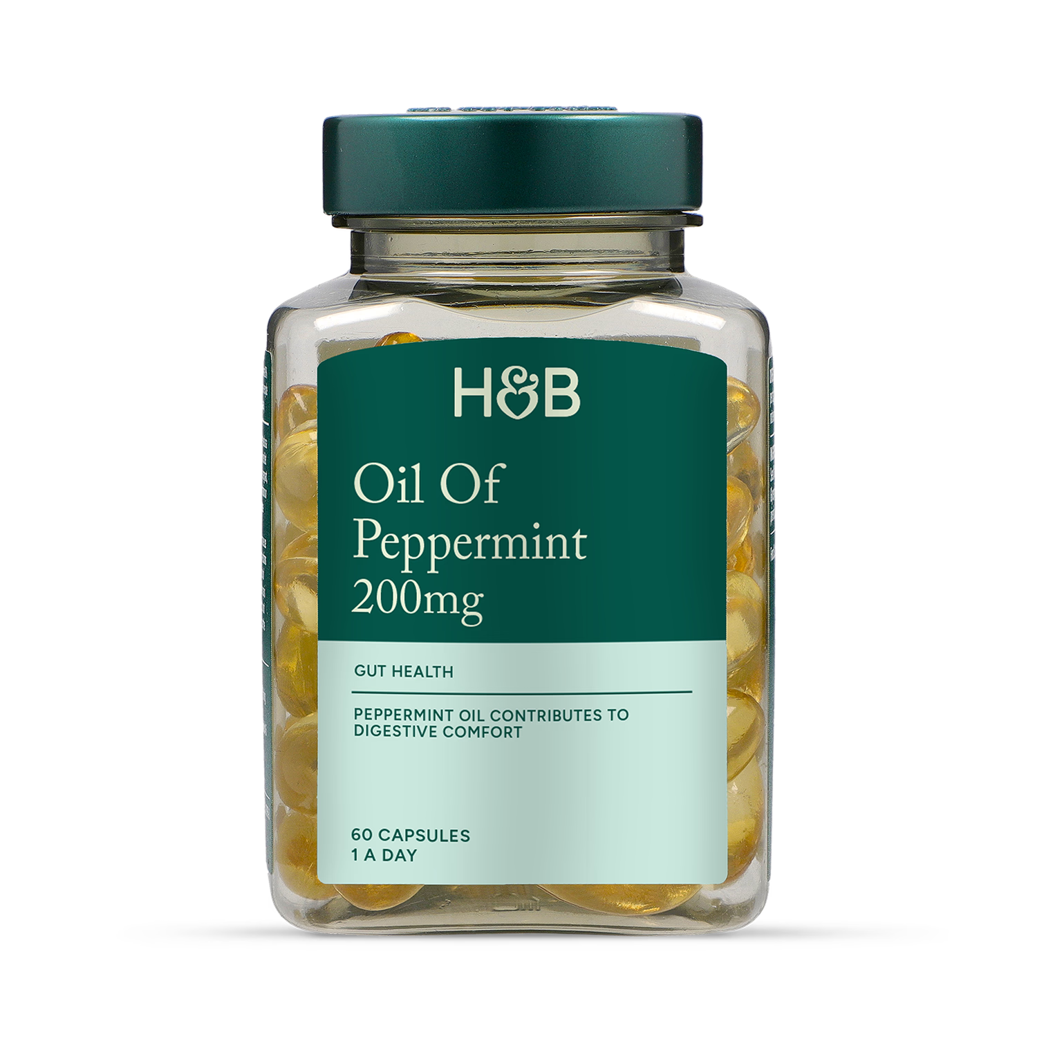 Holland & Barrett peppermint oil capsules 200mg 60 pack, UK version