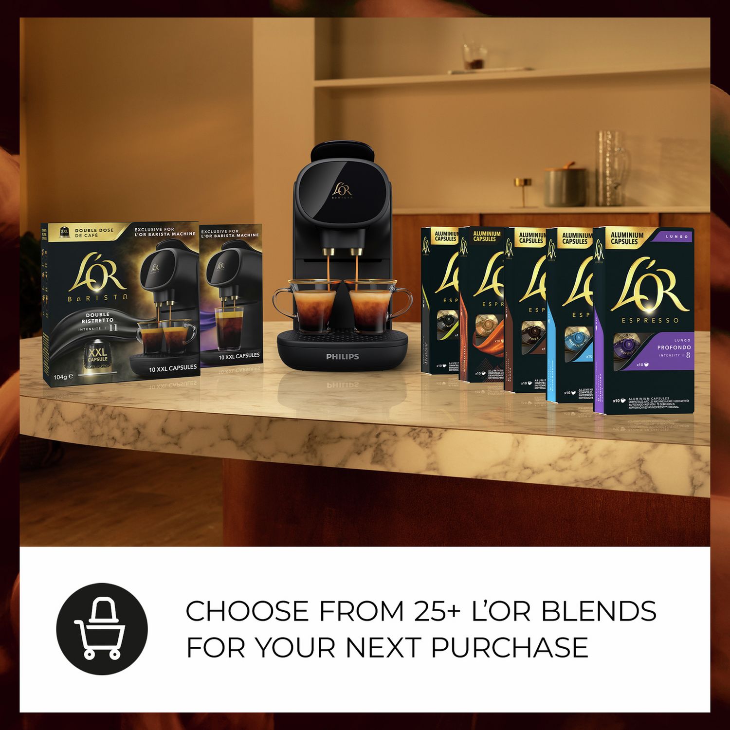 Philips Sublime L'OR coffee machine black (British brand)