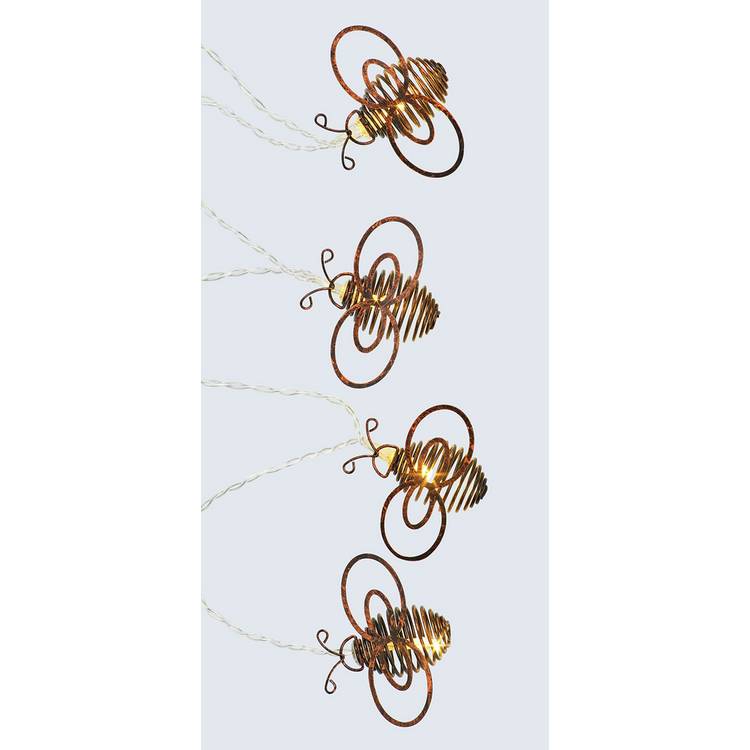 Garden by Sainsbury's bee-shaped solar string lights 20 LED 6m, UK version