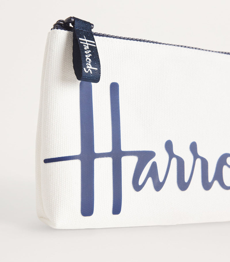 Harrods small cotton logo pouch (British brand)