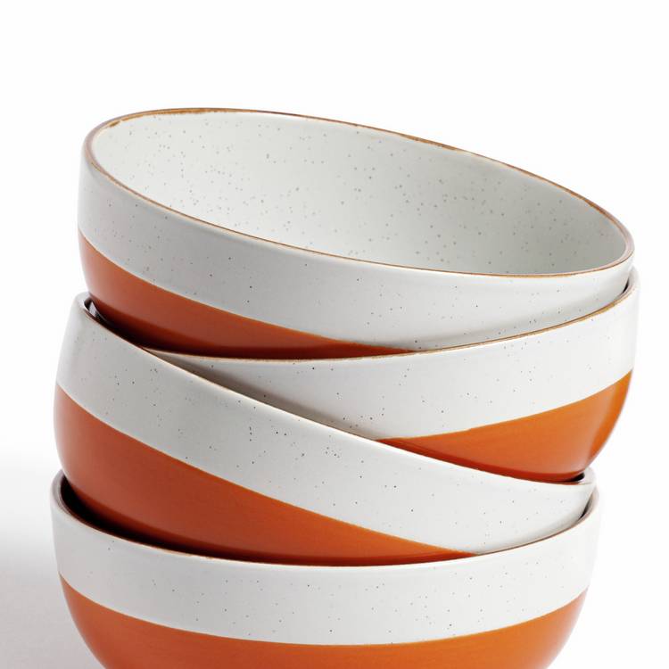 Habitat 12 piece stoneware dinner set in rust speckle (British brand)