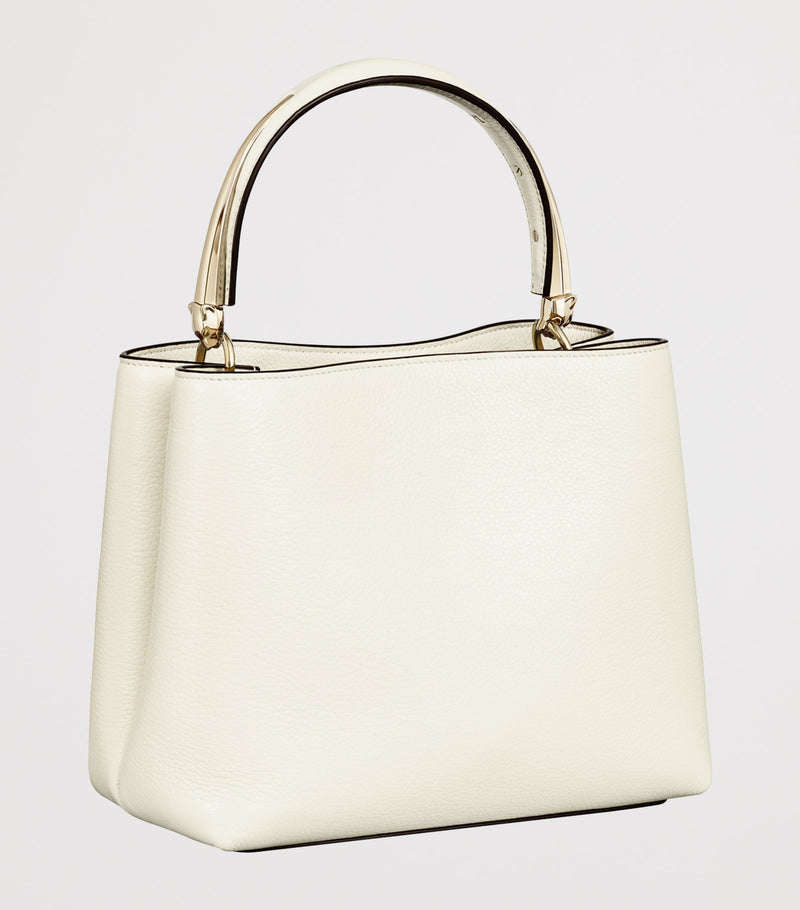 Cartier small leather top-handle bag with panther motif, UK version
