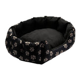 Paw Print oval pet bed small (British brand)