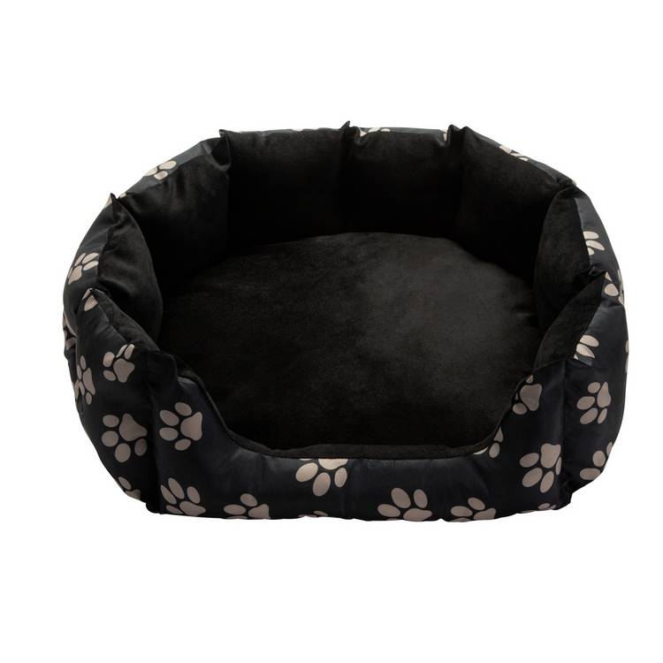 Paw Print oval pet bed small (British brand)