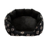 Paw Print oval pet bed small (British brand)