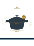 MasterClass blue cast aluminium casserole dish 2.5L, imported from the UK
