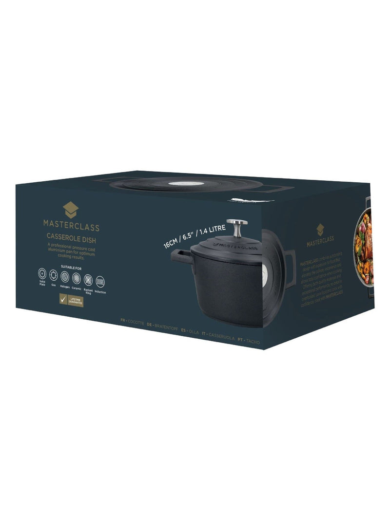 MasterClass blue cast aluminium casserole dish 2.5L, imported from the UK
