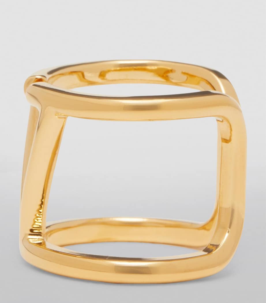 Valentino Garavani VLogo Signature ring in gold-tone brass, imported from the UK