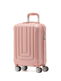 Flight Knight Rose Gold 55x35x20cm 8 Wheel ABS Hard Case Cabin Carry On Hand Luggage