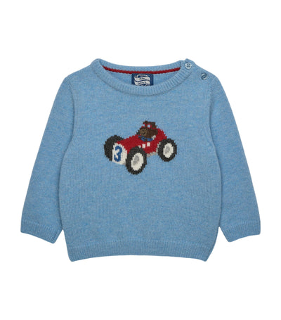 Trotters Wool-Blend Henry Car and Bear Baby Sweater (3-24 Months)